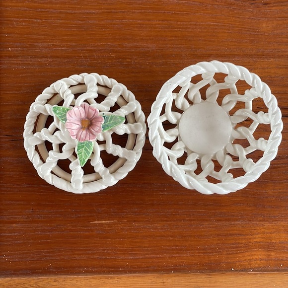 VTG Rope Porcelain Trinket Basket - Picture 2 of 7